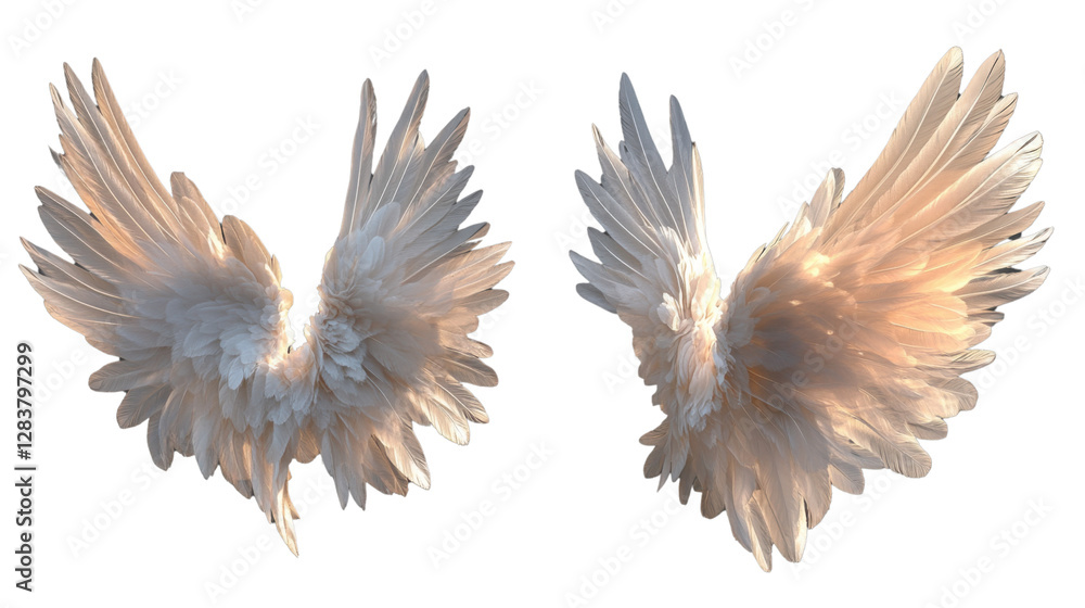 Fototapeta premium golden eagle isolated on white