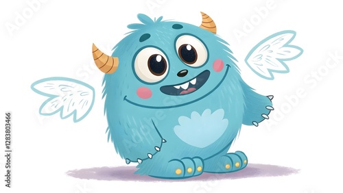 A playful, baby-like monster with oversized feet, representing fun, creativity, and imaginative character concepts
