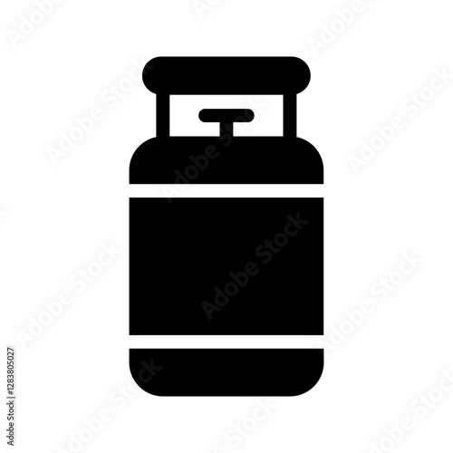 gas bottle icon color editable on white background