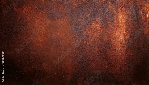 Plakat w ramie Rusty metal cooper texture background. Generated image