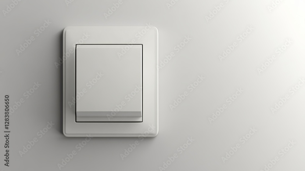 A light switch isolated against a white background A light switch isolated against a white background
