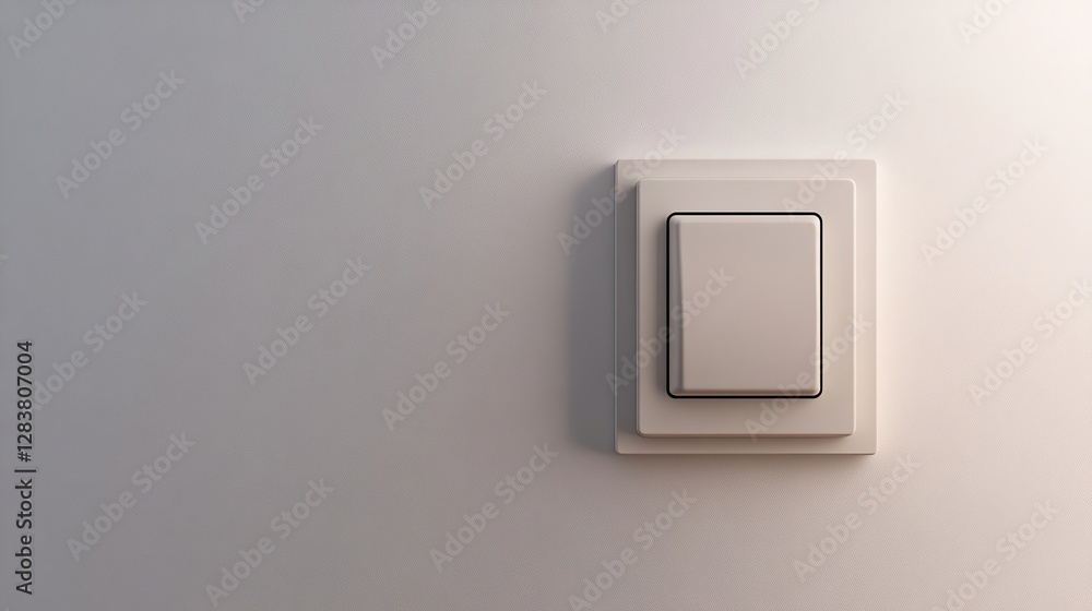 A light switch isolated against a white background A light switch isolated against a white background