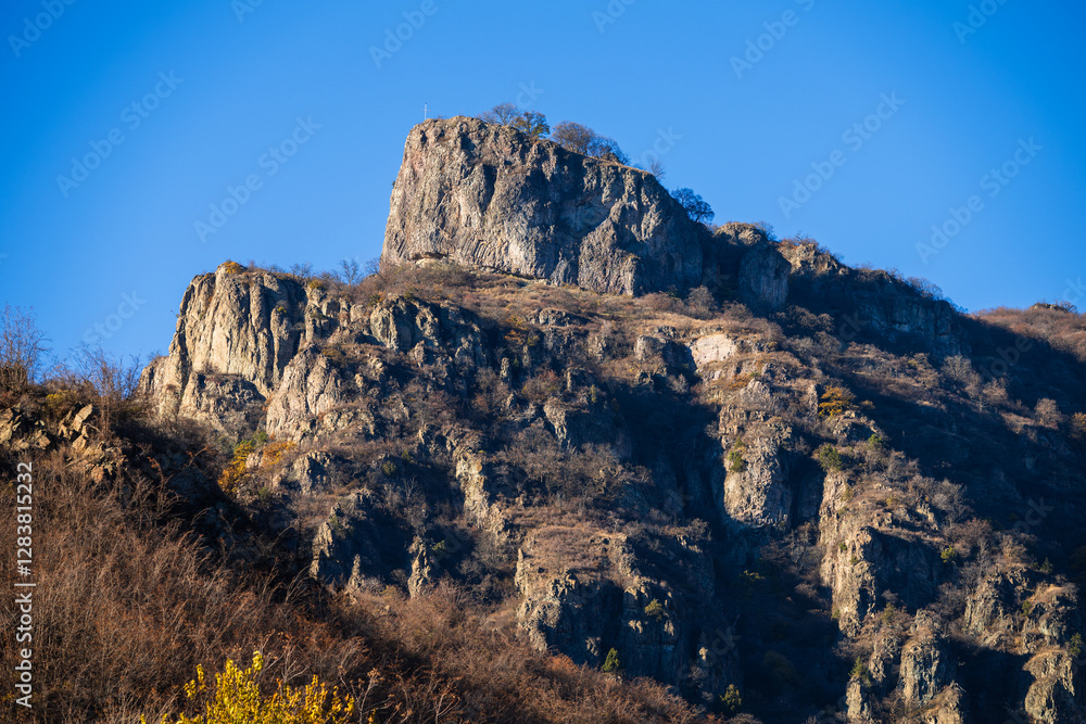 Fototapeta premium Autumn landscape with forest mountains, Armenia