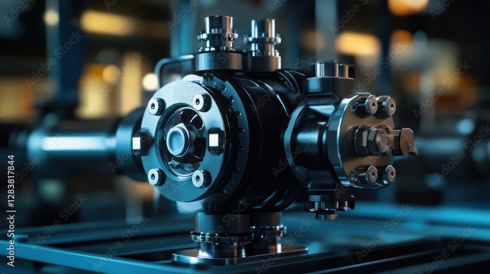 High-Tech Industrial Machinery: A Close-Up View of Complex Engineering High-Tech Industrial Machinery: A Close-Up View of Complex Engineering