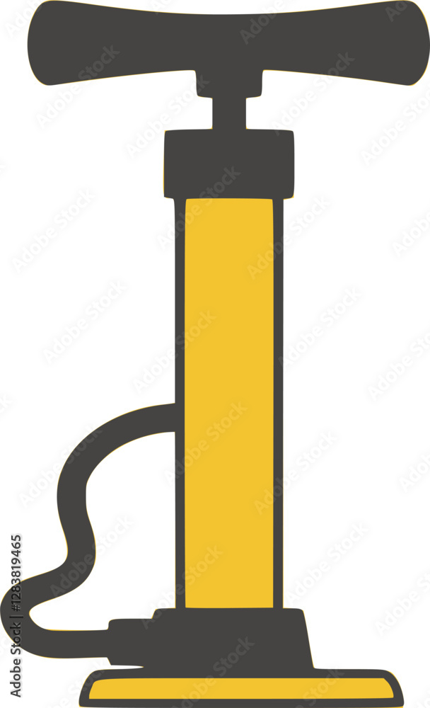 hand balloon air pump illustration hand drawn isolated vector
