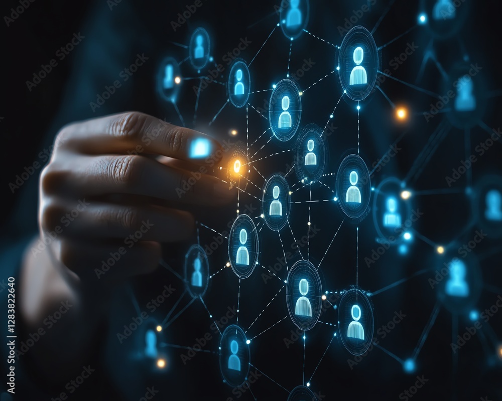 Manager hand picking employee icons Manager hand picking employee icons