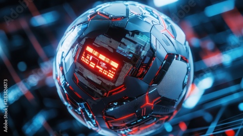 Futuristic Tech Sphere: A Digital Orb of Innovation