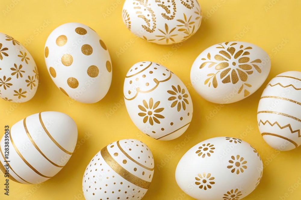 Intricate Gold-Patterned Easter Eggs Intricate Gold-Patterned Easter Eggs