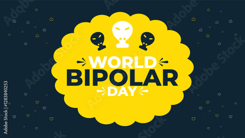World Bipolar Day Awareness Design  Mental Health and Mood Disorders