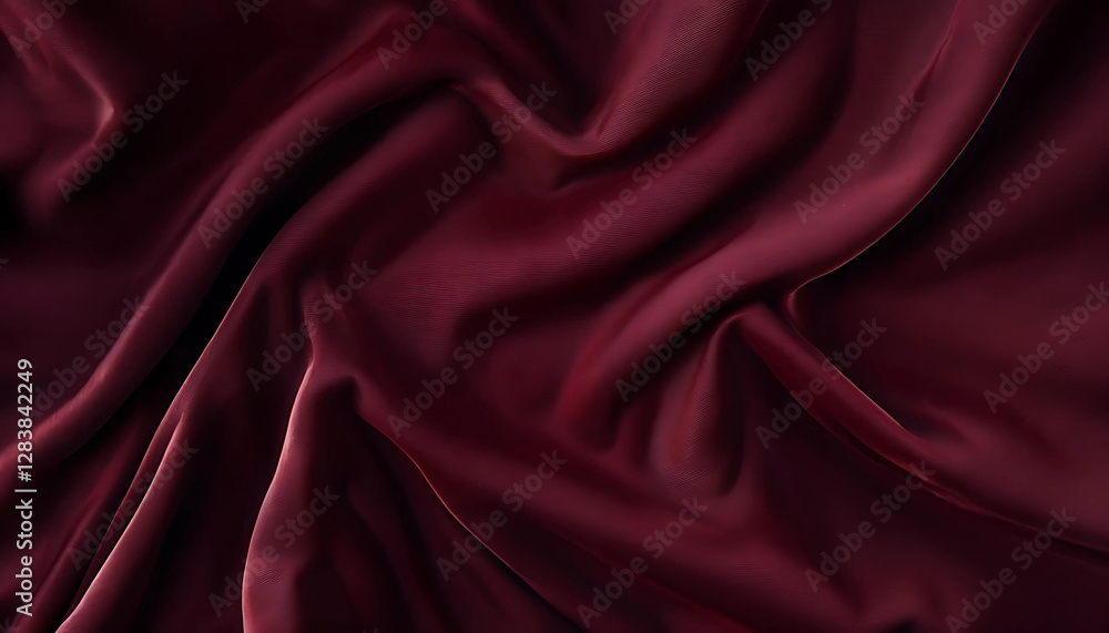 Fototapeta premium Close-Up Of Luxurious Coffee Brown Satin Fabric Texture