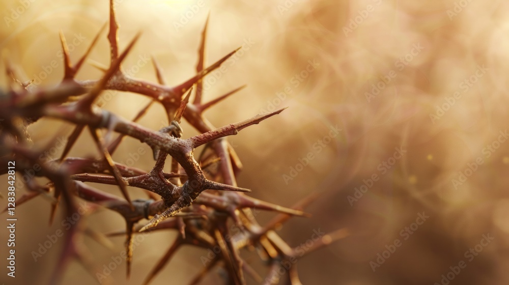 Crown of thorns Jesus christian photo, blank space Crown of thorns Jesus christian photo, blank space
