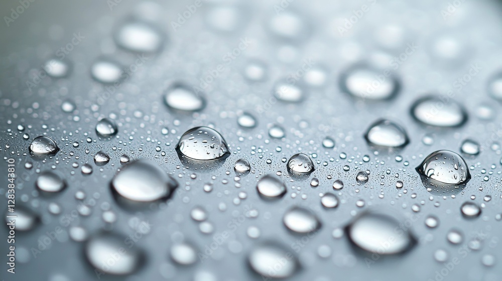 Captivating close-up of water droplets on a metal surface macro photography indoor setting natural light abstract conceptual visuals Captivating close-up of water droplets on a metal surface macro photography indoor setting natural light abstract conceptual visuals