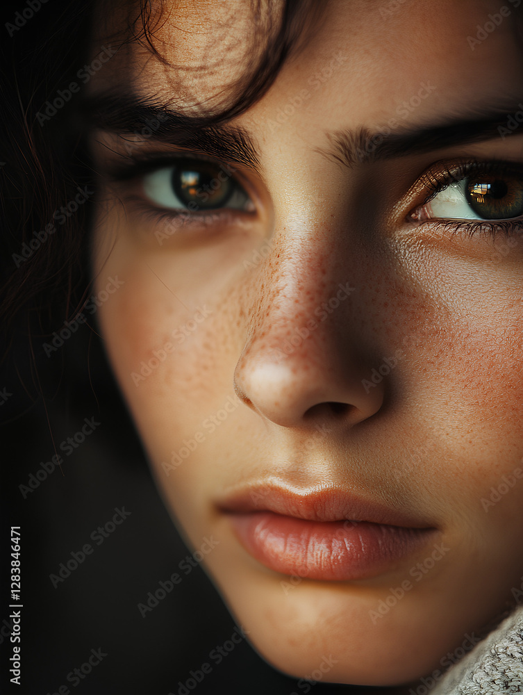A close-up portrait of a young person A close-up portrait of a young person
