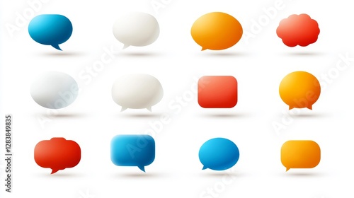 Colorful Speech Bubbles for Communication and Conversation Design