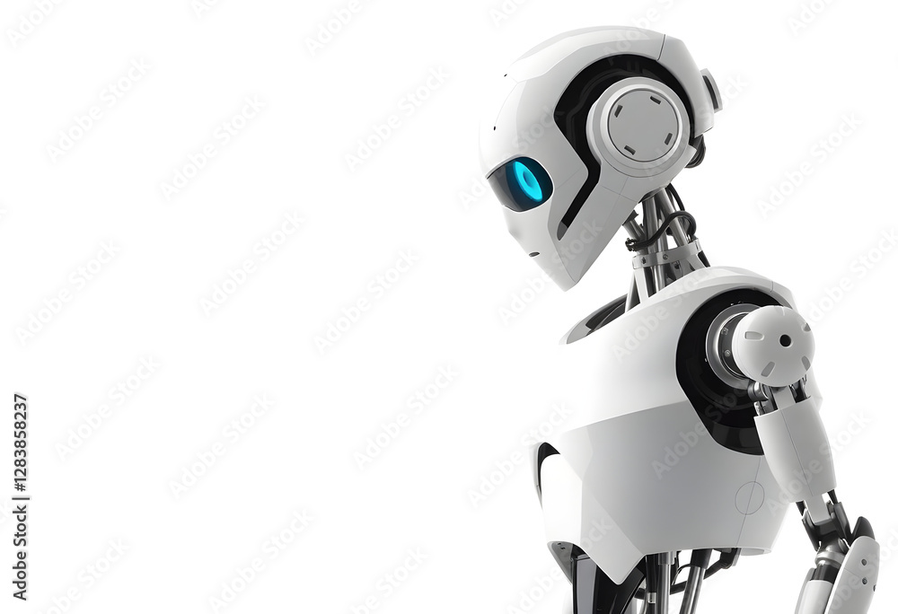 Naklejka premium 3d render of a ai robot 