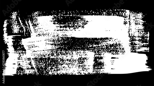 A black background painted with rough white paint.