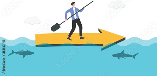 Businessmen run their business with a visionary vision to work to bring the company to the top in the market,

