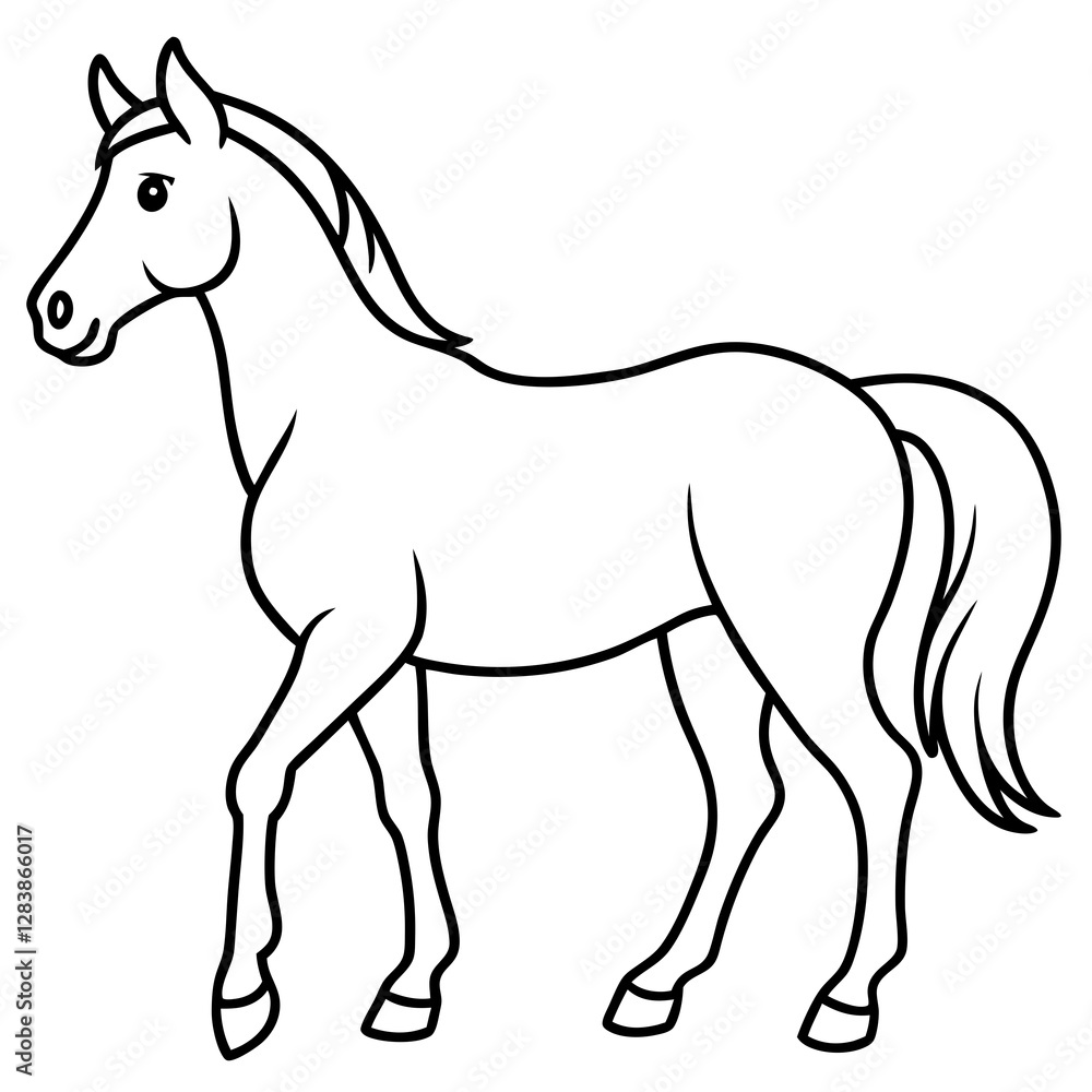 Obraz premium Graceful Horse Vector Art