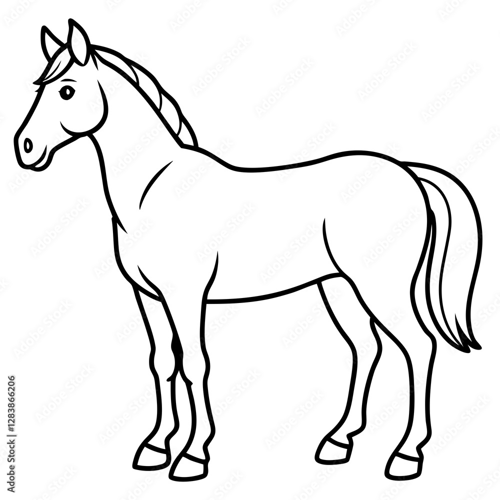 Obraz premium Graceful Horse Vector Art