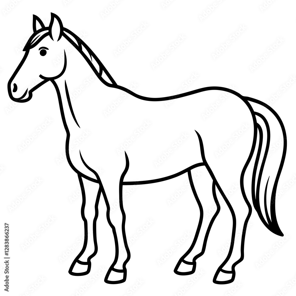 Graceful Horse Vector Art Graceful Horse Vector Art