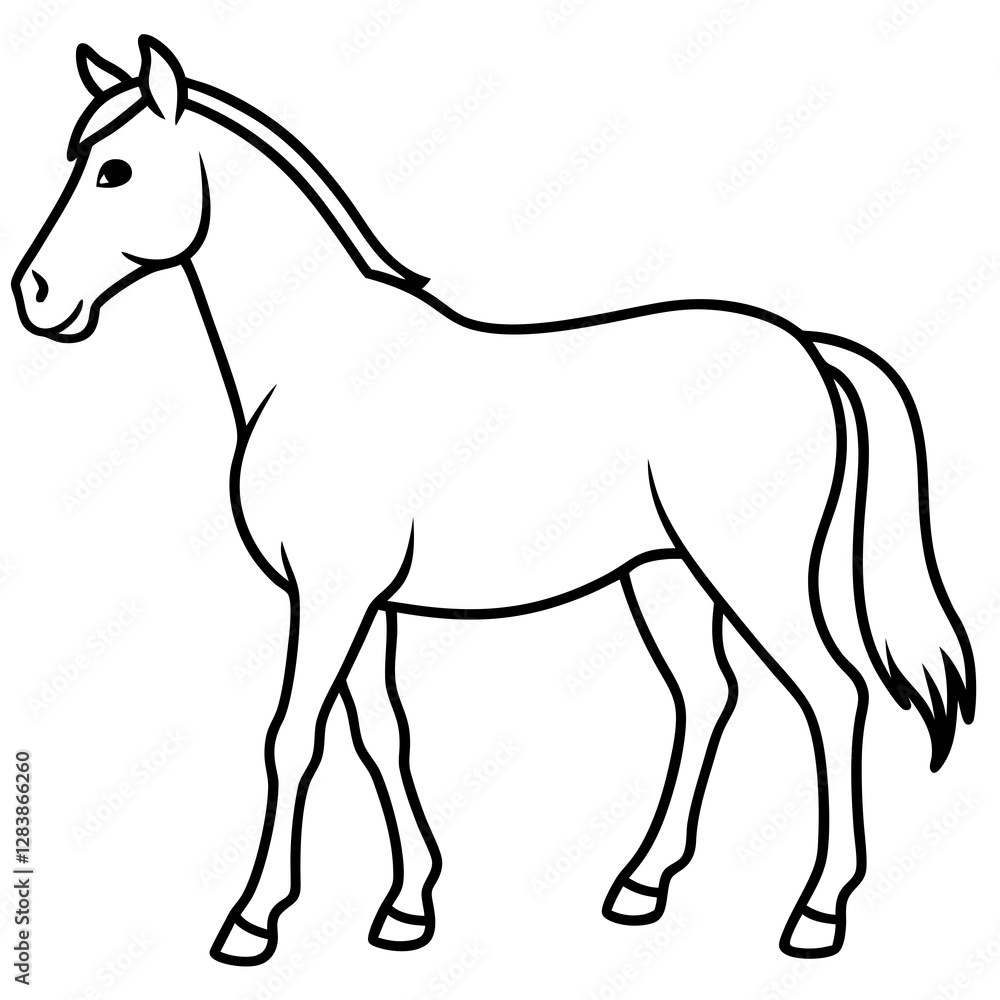 Obraz premium Graceful Horse Vector Art