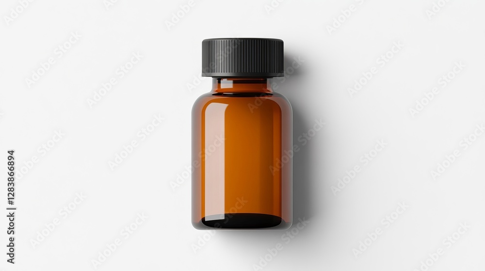 Amber Glass Bottle with Black Cap for Liquid Storage and Preservation Amber Glass Bottle with Black Cap for Liquid Storage and Preservation