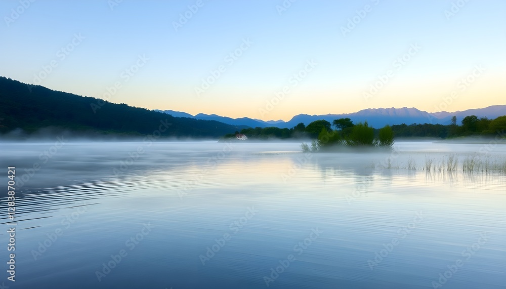 湖畔の朝 湖畔の朝