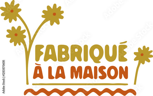 Etiquette fabriqué à la main