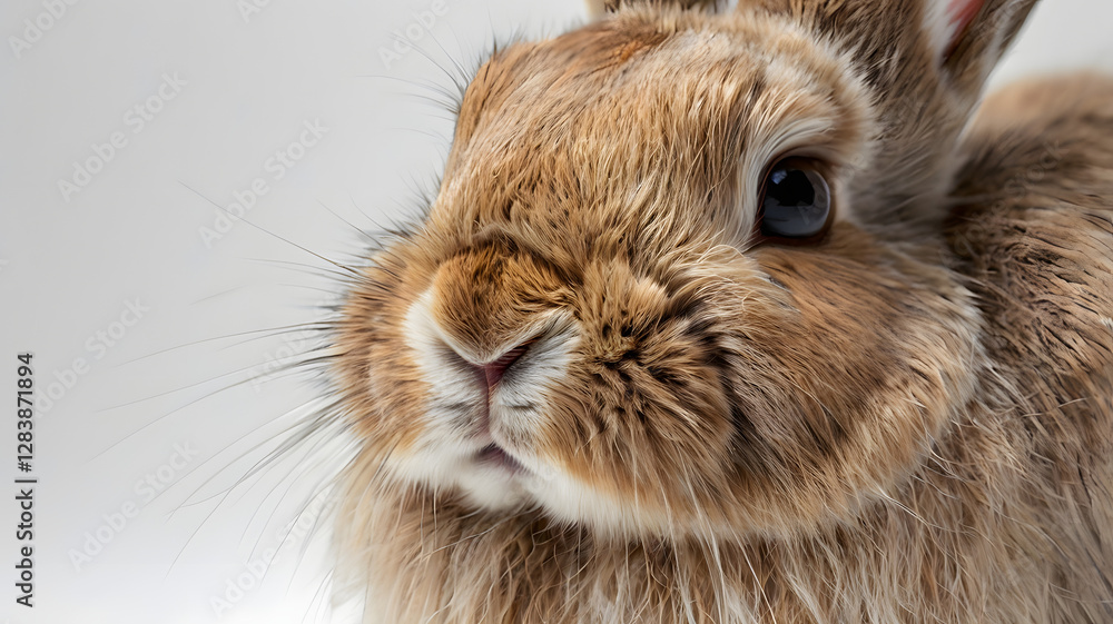 Close-up Portrait of a Fluffy Rabbit: The enchanting close-up of a captivating, fluffy rabbit gazing directly at the camera with its endearing eyes and soft fur. Close-up Portrait of a Fluffy Rabbit: The enchanting close-up of a captivating, fluffy rabbit gazing directly at the camera with its endearing eyes and soft fur.