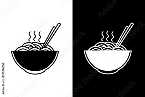 Pad Thai icon vector on White Background ,Vector Art Illustration on white background.