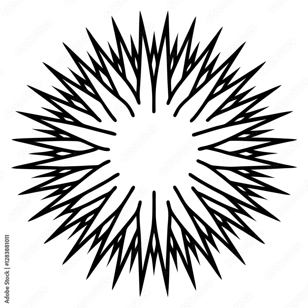 Abstract Sea Urchin Vector Illustration Abstract Sea Urchin Vector Illustration