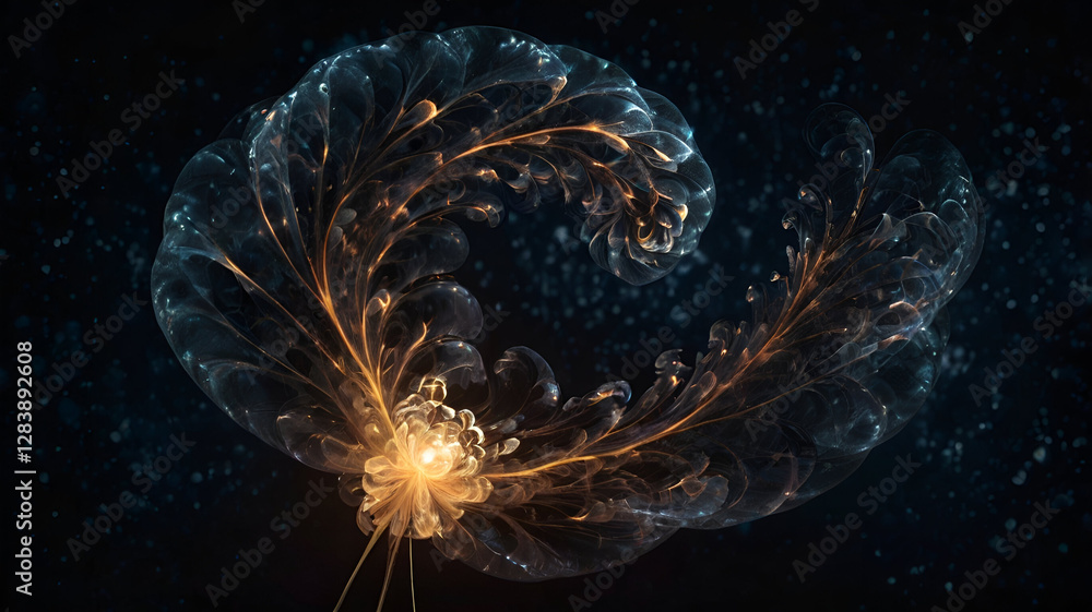 Fototapeta premium jellyfish on blue background