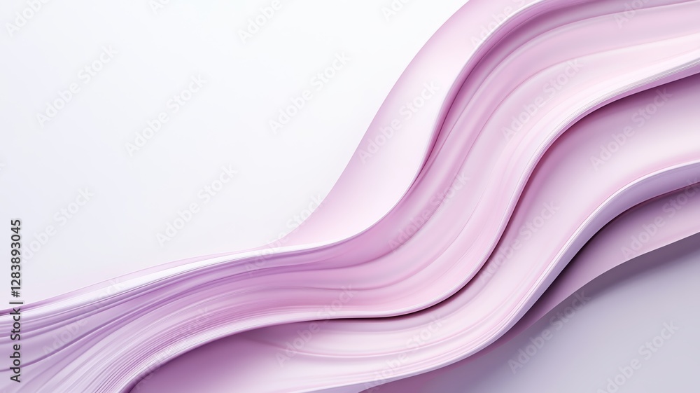 Obraz premium Abstract Pink Waves: Elegant and Smooth 3D Render