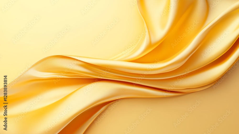 Fototapeta premium Golden Fabric Drape: A Luxurious Abstract