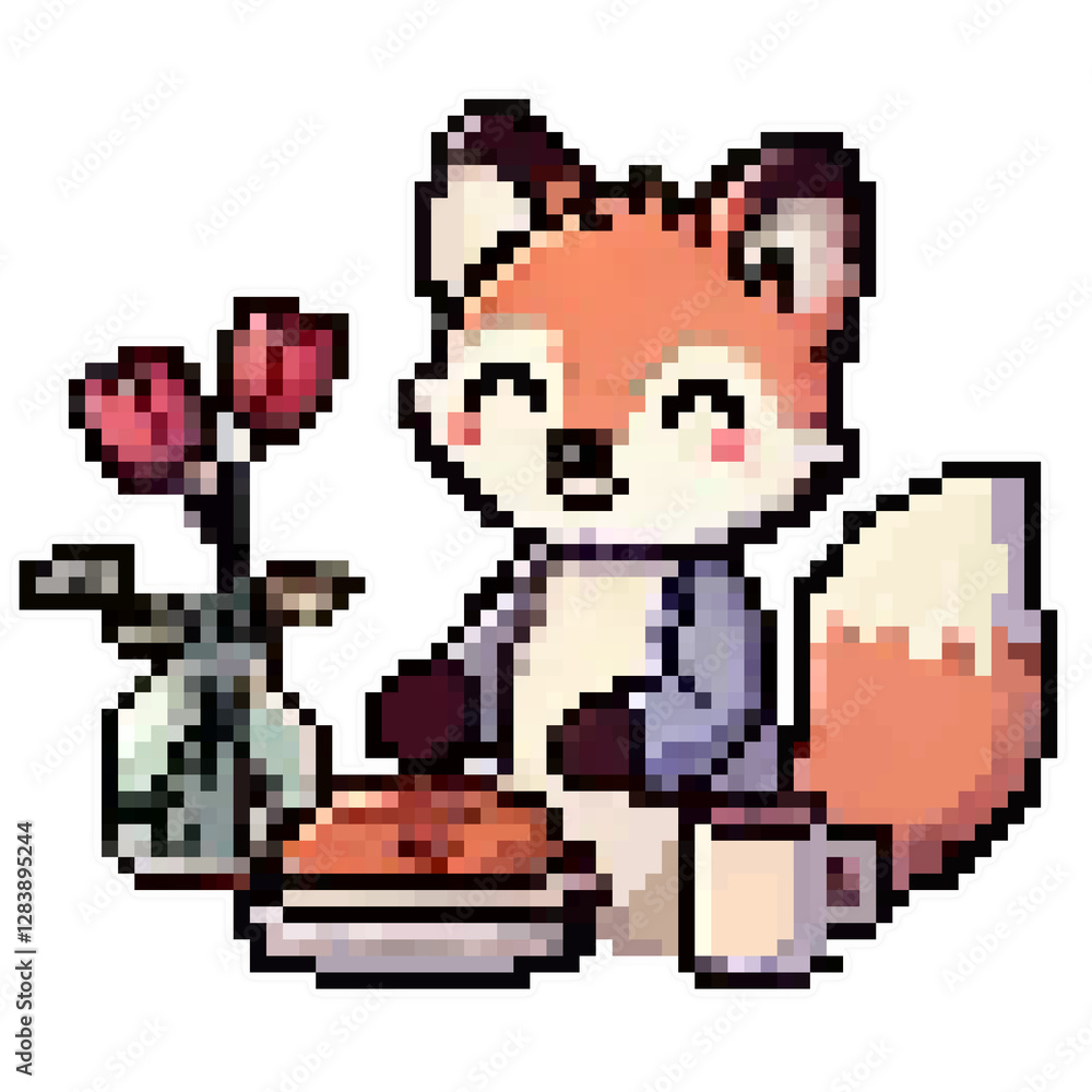Fototapeta premium PIXEL ART STICKER 