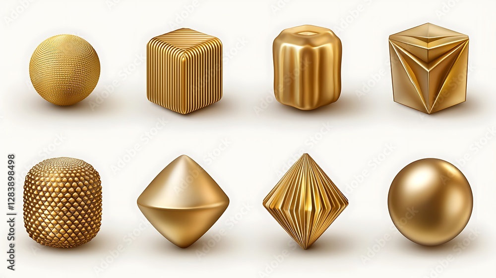 Collection of Golden Shape Objects in Various Designs and Textures for Unique Backgrounds and Artistic Projects Collection of Golden Shape Objects in Various Designs and Textures for Unique Backgrounds and Artistic Projects