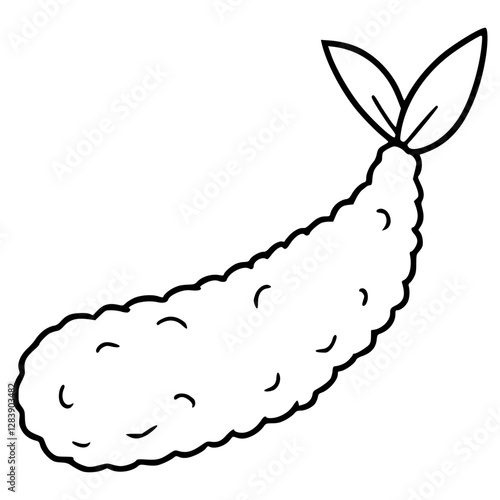 tempura illustration hand drawn outline vector