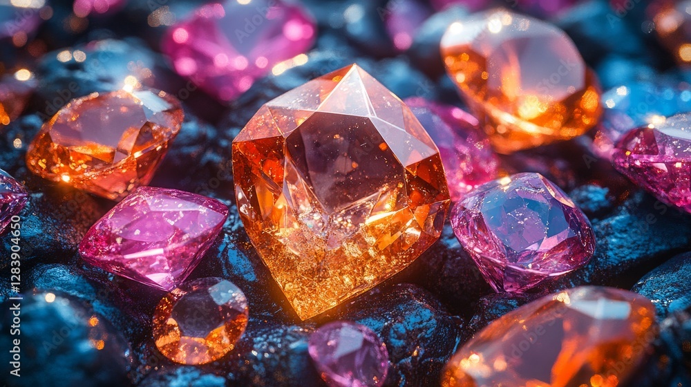 Sparkling gemstones stand alone Sparkling gemstones stand alone