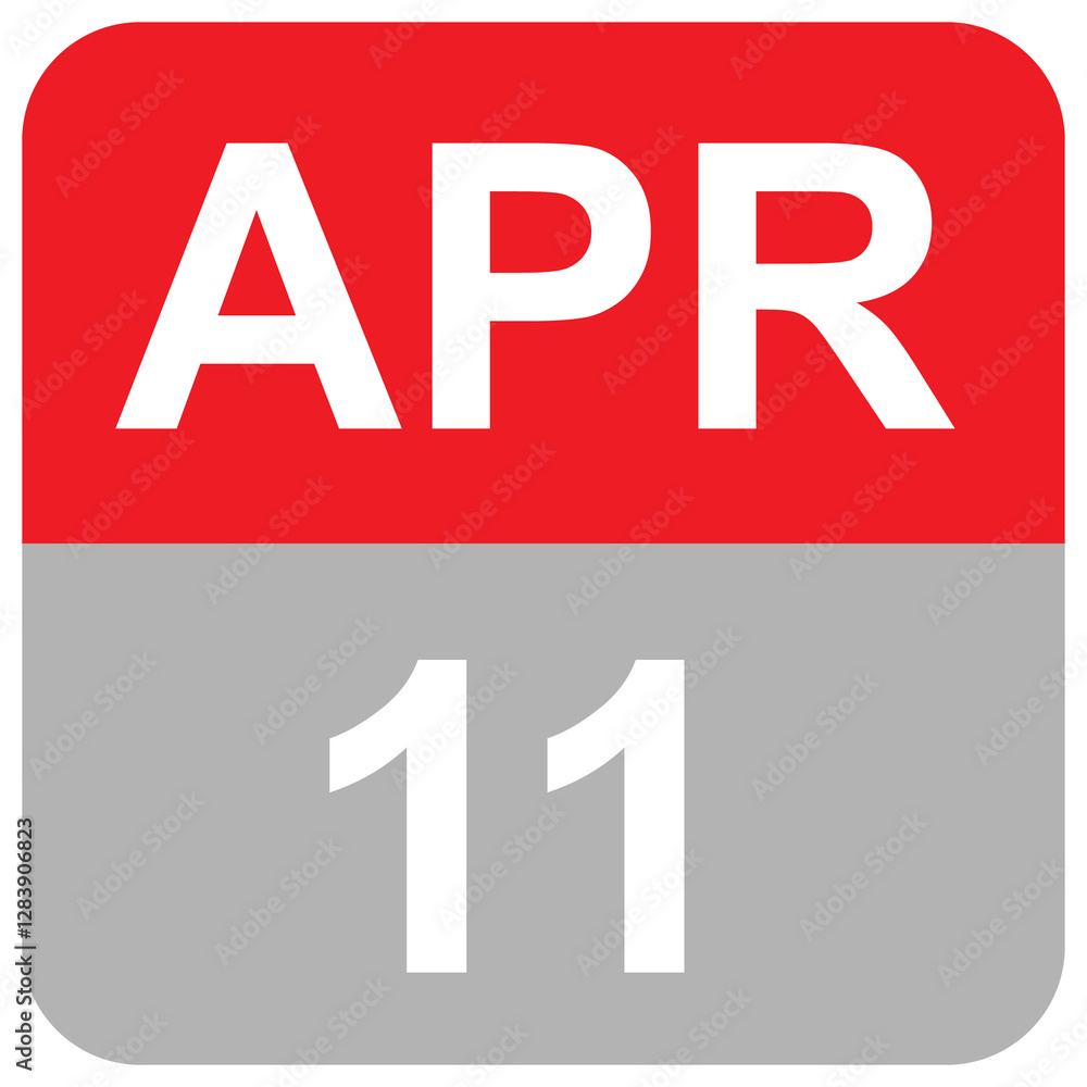 Colorful flat calender of the month of April - Colorful flat calender of the month of April -
