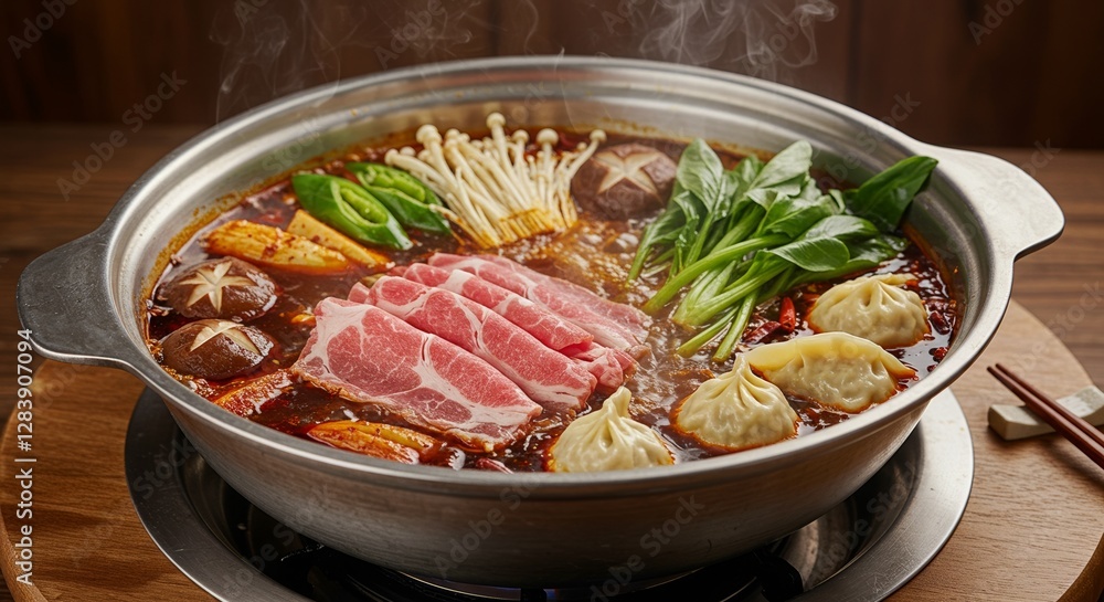 Authentic Chinese hot pot experience with varied gourmet ingredients Authentic Chinese hot pot experience with varied gourmet ingredients