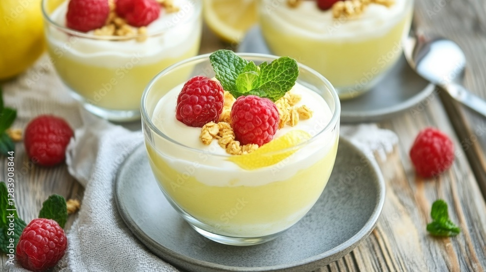 Lemon Raspberry Dessert with Granola: A Summer Delight Lemon Raspberry Dessert with Granola: A Summer Delight