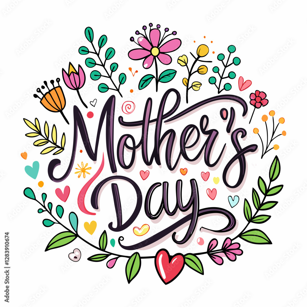 Obraz premium mothers day vector art on white background