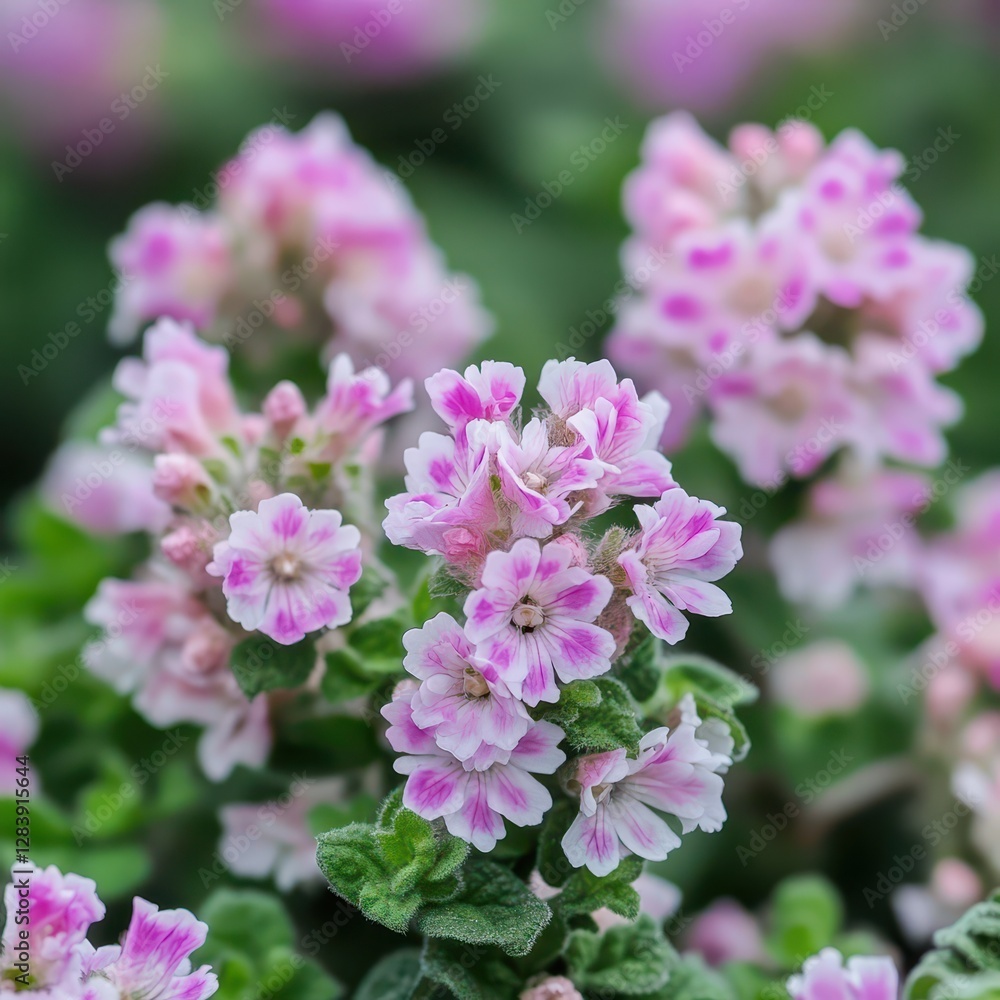 Beautiful pink flowering plants in a lush garden Beautiful pink flowering plants in a lush garden