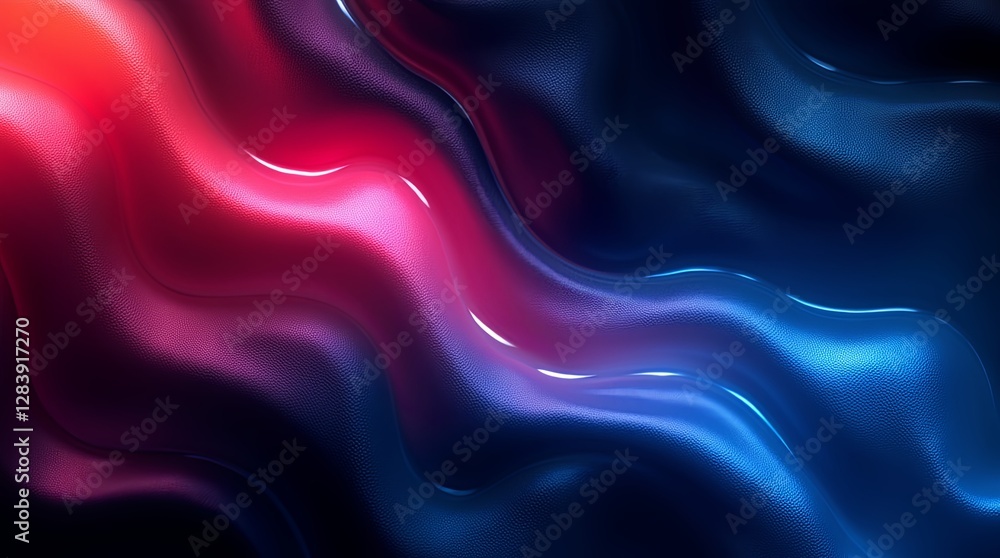 Fototapeta premium A blue and red wave pattern