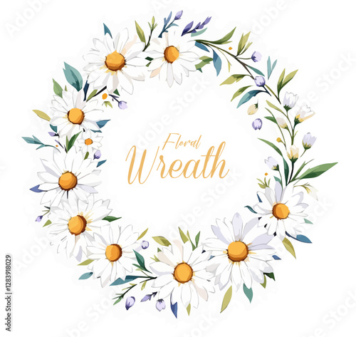 Watercolor Floral Wreath, Wreath Clipart Watercolor