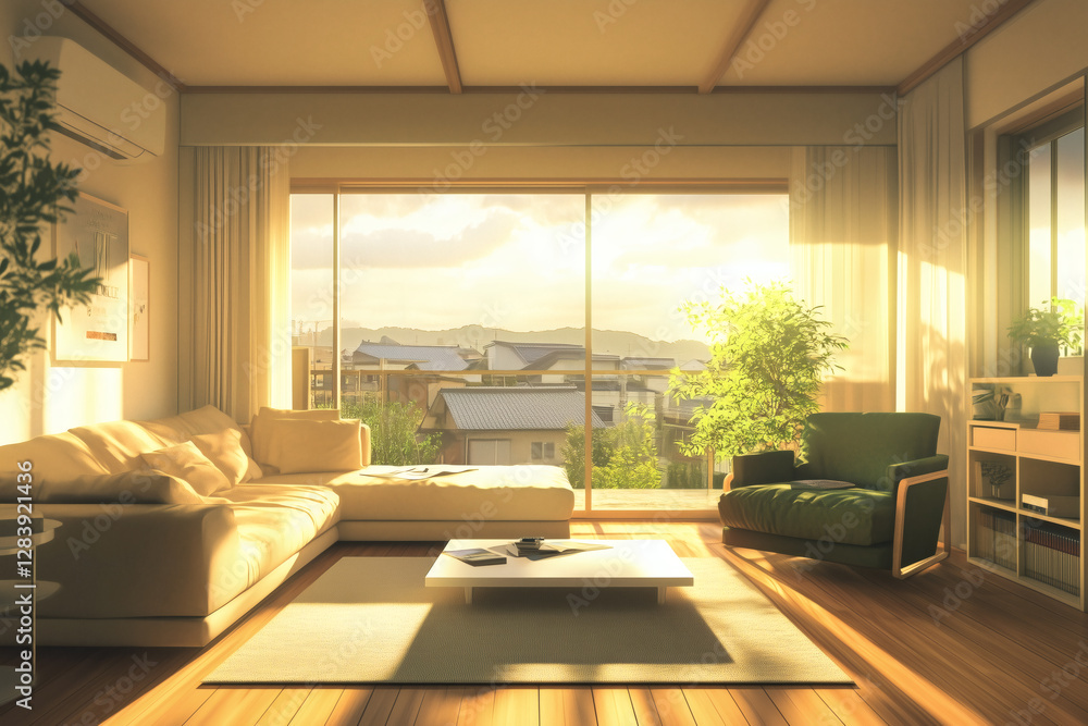 Sunlit Modern Living Room Sunlit Modern Living Room