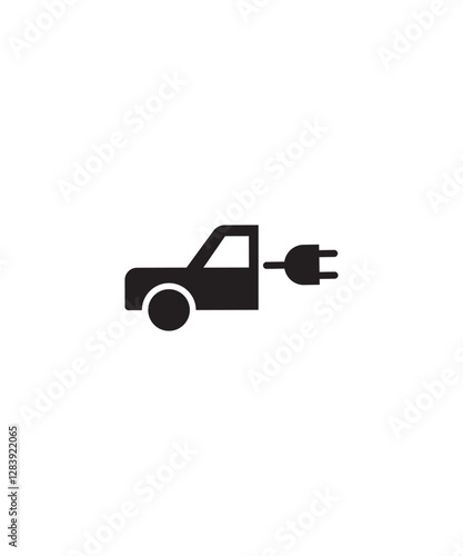 electric car icon, vector best flat icon.