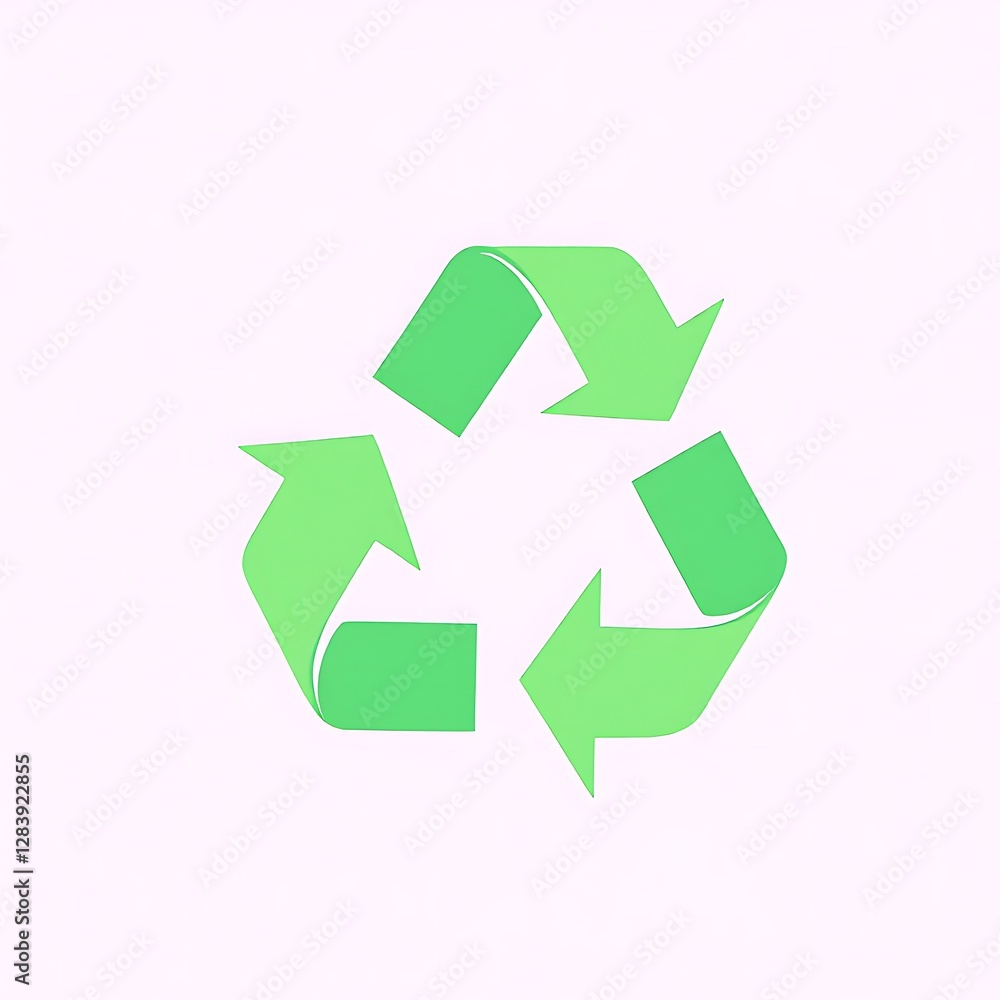 Green Universal Recycling Symbol Representing Environmentally Friendly Practices and Conservation Efforts Green Universal Recycling Symbol Representing Environmentally Friendly Practices and Conservation Efforts