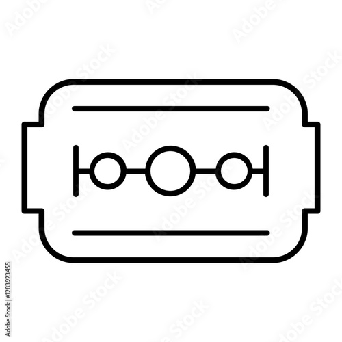 barbershop razor blade icon