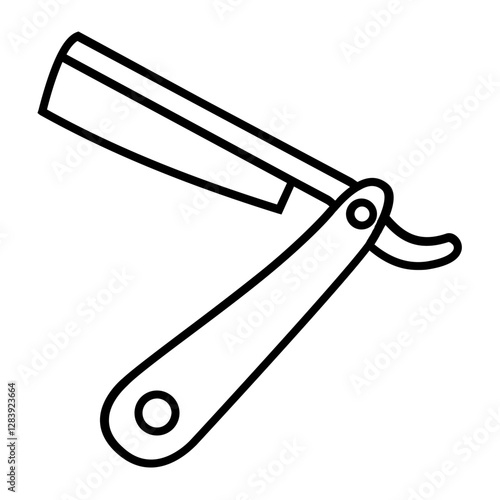 barbershop straight razor icon